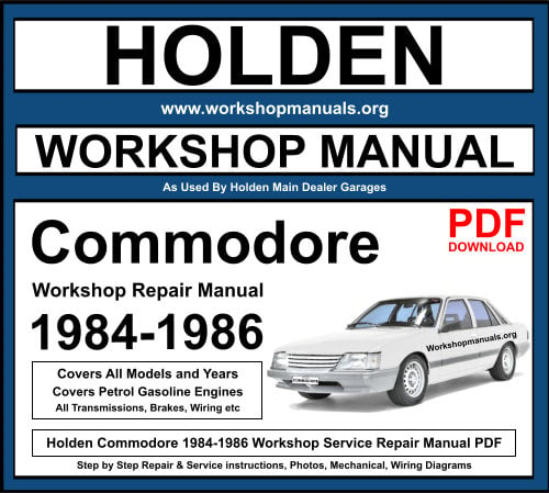 Holden Commodore 1984-1986 Workshop Repair Manual Download PDF