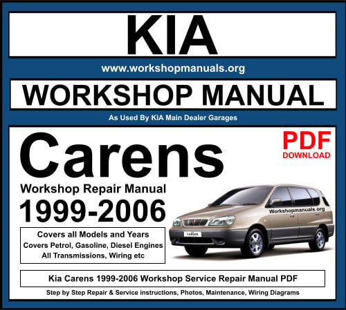 Kia Carens 1999-2006 Workshop Repair Manual Download PDF