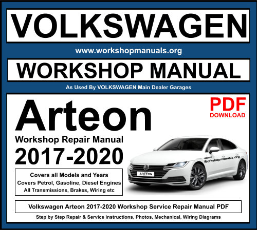 Volkswagen Arteon 2017-2020 Workshop Repair Manual Download PDF