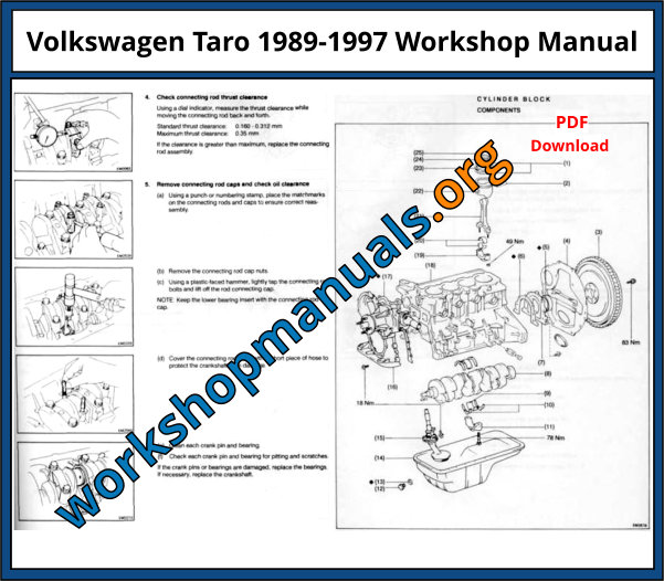 Volkswagen Taro 1989-1997 Workshop Manual