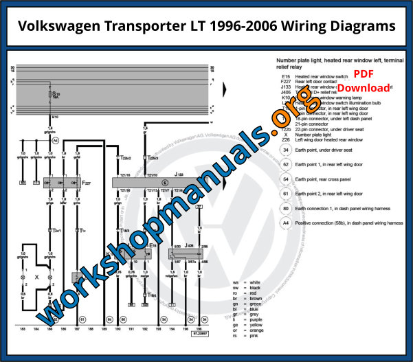 Volkswagen Transporter LT 1996-2006 Wiring Diagrams