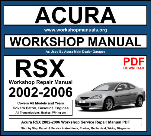 Acura RSX 2002-2006 Workshop Repair Manual Download PDF