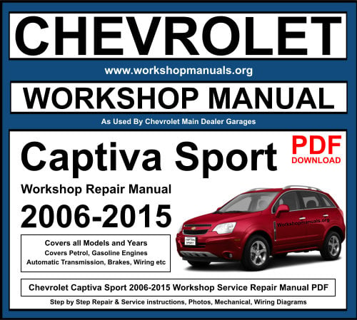 Chevrolet Captiva Sport 2006-2015 Workshop Repair Manual Download PDF
