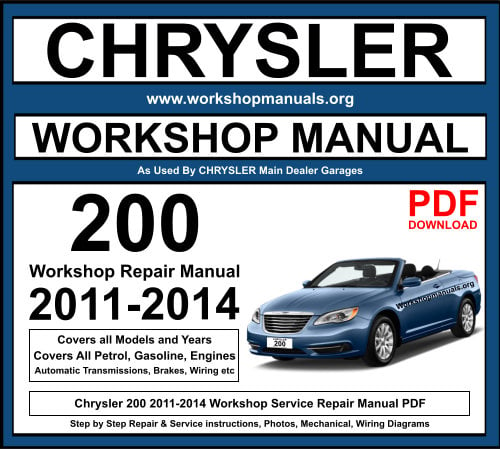 Chrysler 200 2011-2014 Workshop Repair Manual Download PDF