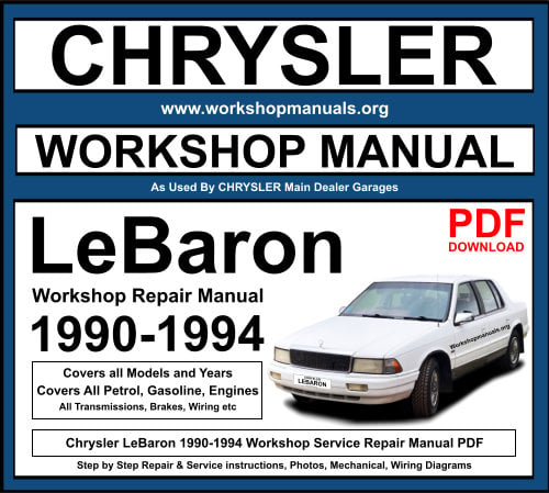 Chrysler LeBaron 1990-1994 Workshop Repair Manual Download PDF