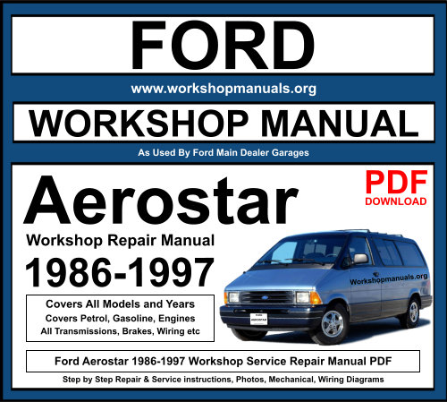 Ford Aerostar 1986-1997 Workshop Repair Manual Download PDF