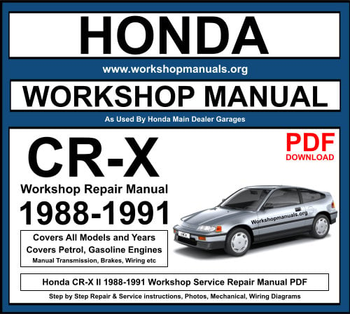 Honda CR-X 1988-1991 Workshop Repair Manual Download PDF