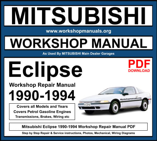 Mitsubishi Eclipse 1990-1994 Workshop Repair Manual Download PDF