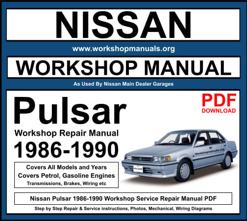 Nissan Pulsar 1986-1990 Workshop Repair Manual Download PDF