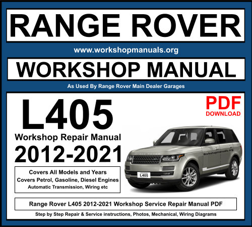 Range Rover L405 2012-2021 Workshop Manual Download PDF