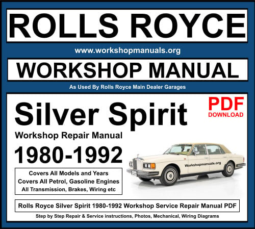 Rolls Royce Silver Spirit 1980-1992 Workshop Repair Manual Download PDF
