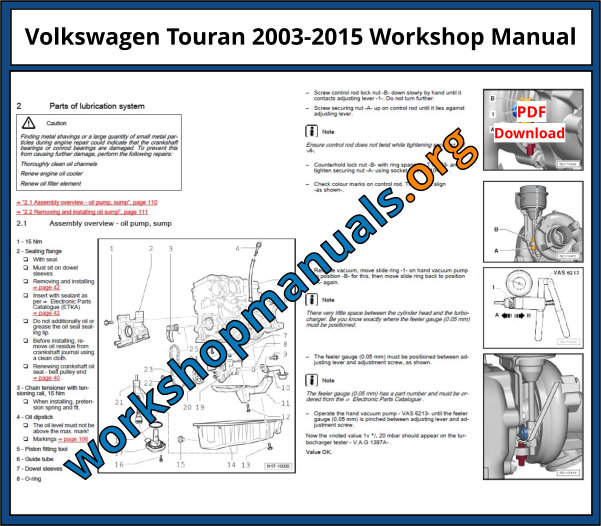 Volkswagen Touran 2003-2015 Workshop Manual