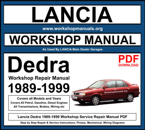 Lancia Dedra 1989-1999 Workshop Repair Manual Download PDF