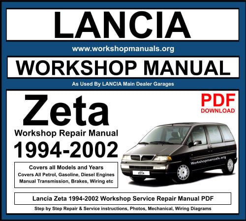 Lancia Zeta 1994-2002 Workshop Repair Manual Download PDF