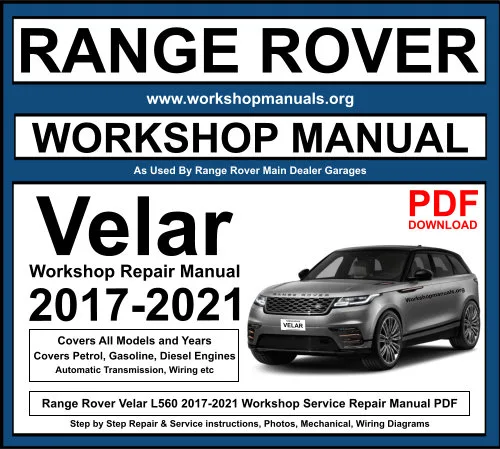 Range Rover Velar 2017-2021 Workshop Manual Download PDF