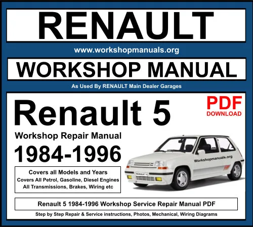 Renault 5 1984-1996 Workshop Repair Manual Download PDF