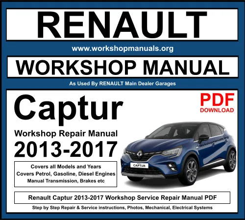 Renault Captur 2013-2017 Workshop Repair Manual Download PDF