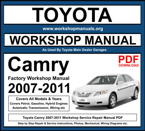 Toyota Camry 2007-2011 Workshop Repair Manual Download
