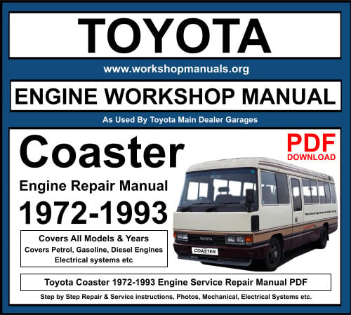 Toyota Coaster 1972-1993 Engine Repair Manual Download