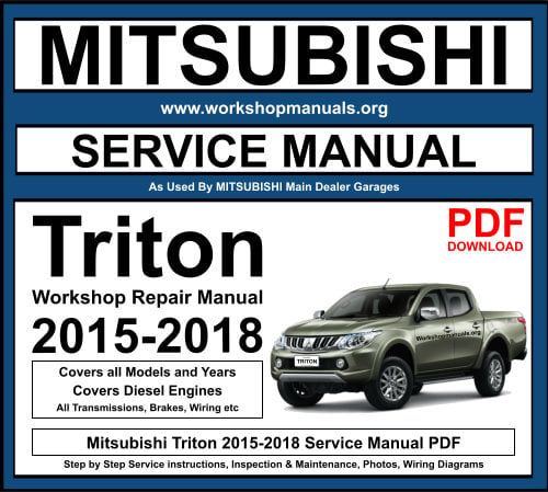 Mitsubishi Triton 2015-2018 Workshop Repair Manual Download PDF