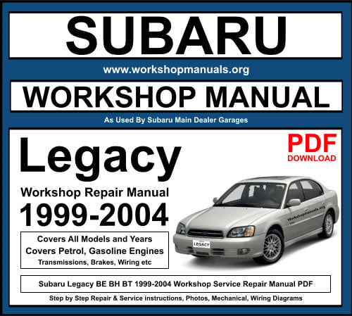 Subaru Legacy 1999-2004 Workshop Repair Manual Download PDF