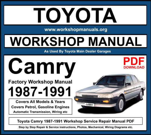 Toyota Camry 1987-1991 Workshop Repair Manual Download