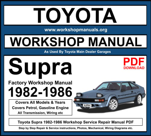 Toyota Supra 1982-1986 Workshop Repair Manual Download