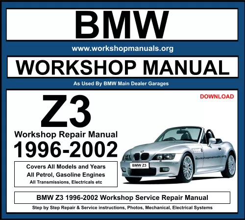 BMW Z3 1996-2002 Workshop Repair Manual Download