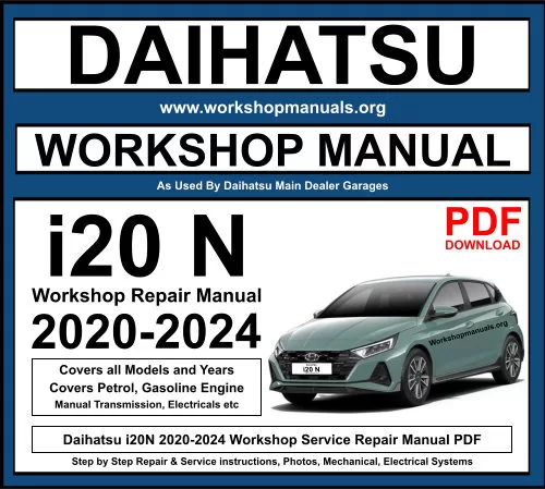 Daihatsu i20 N 2020-2024 Workshop Repair Manual Download PDF