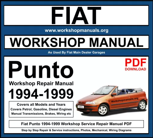 Fiat Punto 1994-1999 Workshop Repair Manual Download PDF