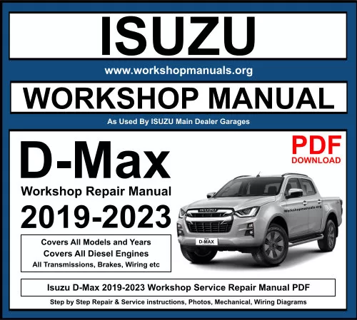 Isuzu D-Max 2019-2023 Workshop Repair Manual Download PDF