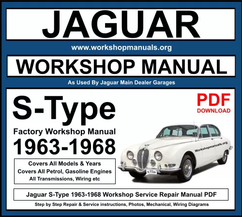 Jaguar S-Type 1963-1968 Workshop Repair Manual Download PDF