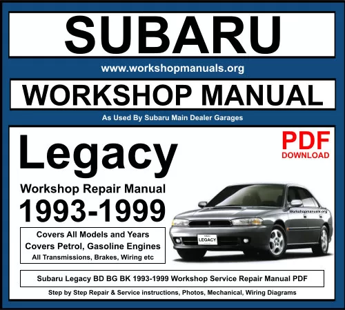 Subaru Legacy 1993-1999 Workshop Repair Manual Download PDF