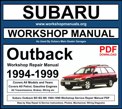 Subaru Outback 1994-1999 Workshop Repair Manual Download PDF