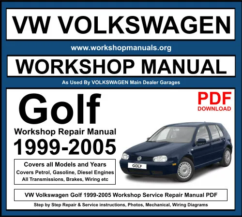 Volkswagen Golf 1999-2005 Workshop Repair Manual Download PDF