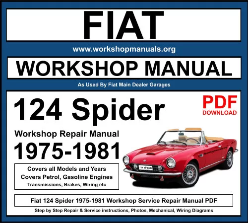 Fiat 124 Spider 1975-1981 Workshop Repair Manual Download PDF
