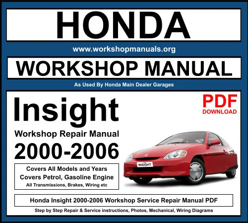 Honda Insight 2000-2006 Workshop Repair Manual Download PDF