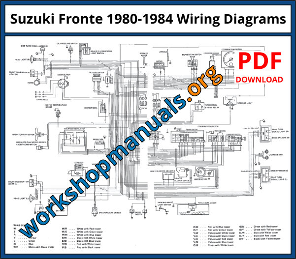 Suzuki Fronte 1980-1984 Wiring Diagrams