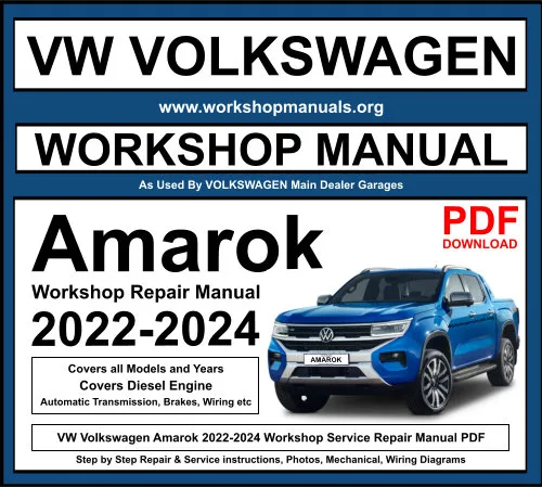 VW Volkswagen Amarok 2022-2024 Workshop Repair Manual Download PDF