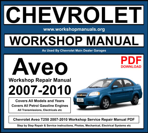Chevrolet Aveo PDF Workshop Repair Manual Download