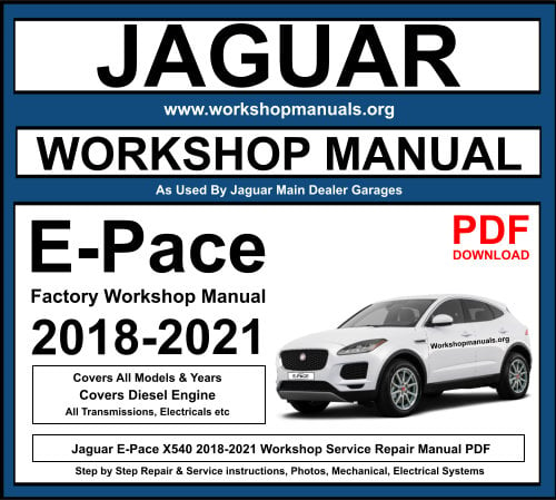 Jaguar E-Pace 2018-2021 Workshop Repair Manual Download PDF
