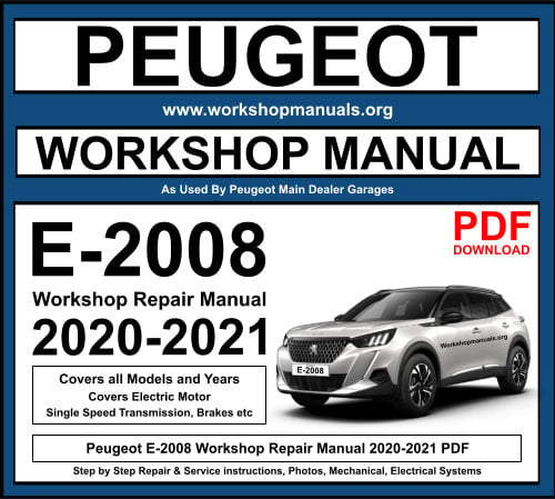Peugeot E-2008 Workshop Repair Manual Download 2020-2021 PDF