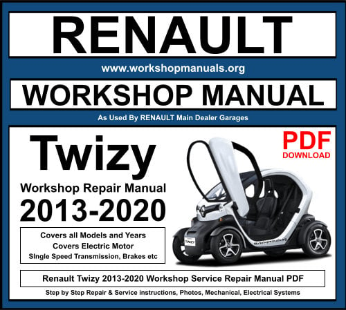 Renault Twizy 2013-2020 Workshop Repair Manual Download PDF