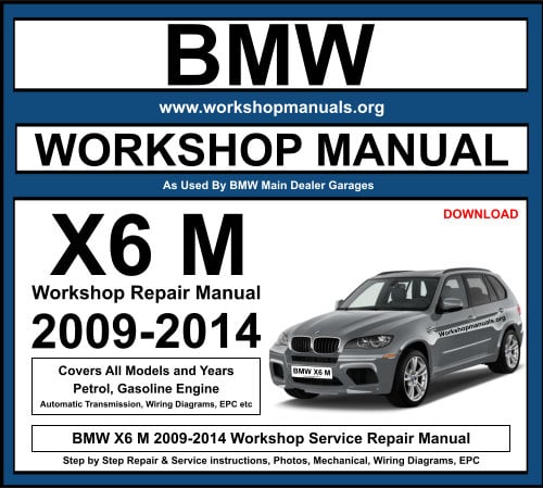 BMW X6 M 2009-2014 Workshop Repair Manual Download