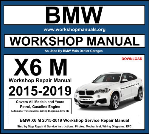 BMW X6 M F86 Workshop Repair Manual 2015-2019 Download