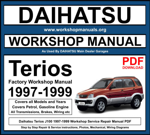 Daihatsu Terios 1997-1999 Workshop Repair Manual Download PDF