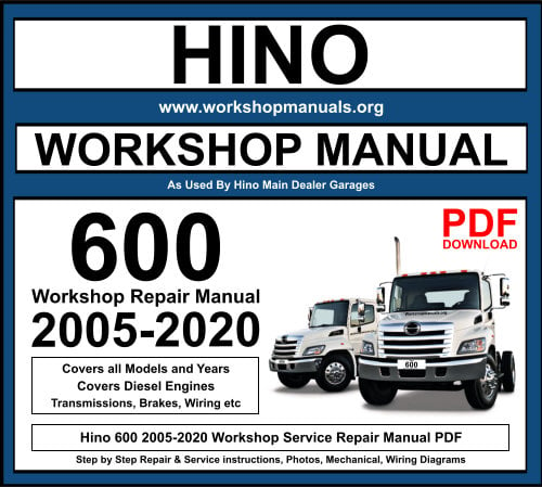 Hino 600 PDF Workshop Repair Manual Download 2005-2020
