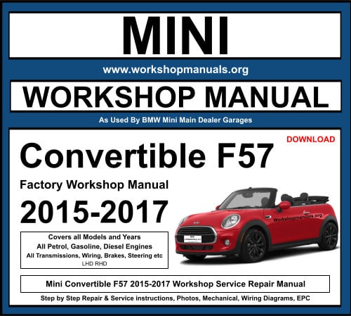 Mini Convertible F57 2015-2017 Workshop Repair Manual Download