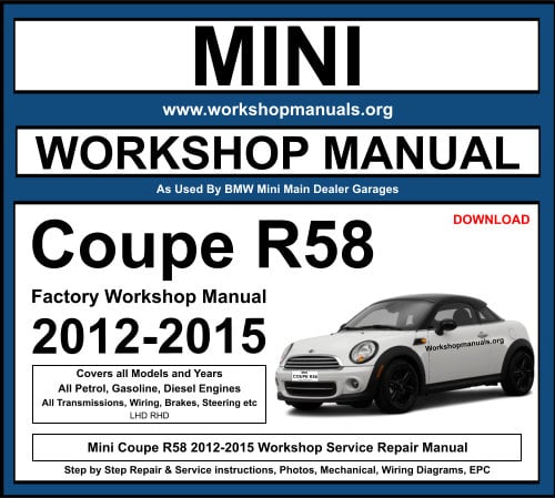 Mini Coupe R58 2012-2015 Workshop Repair Manual Download