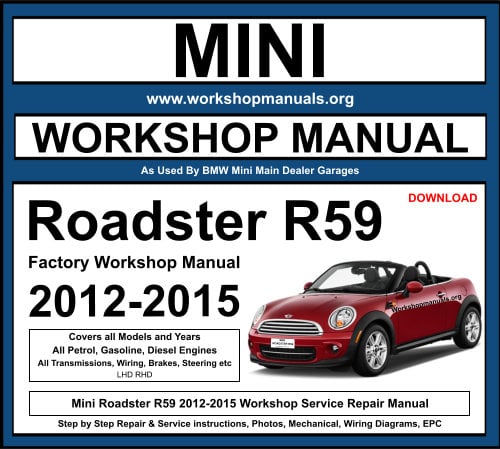 Mini Roadster R59 2012-2015 Workshop Repair Manual Download